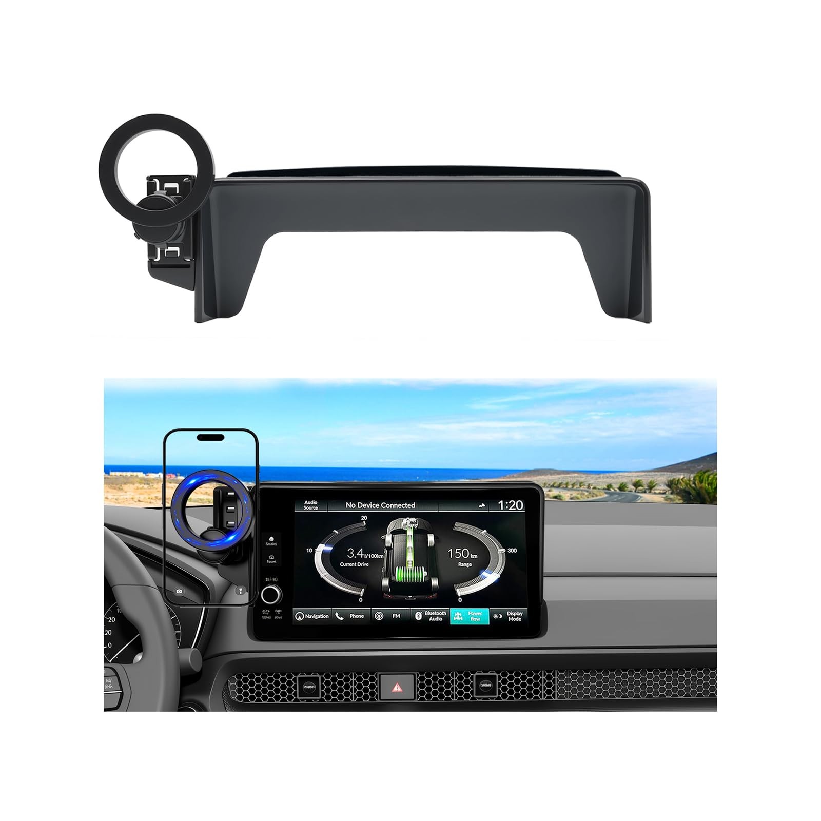 for 2022 2023 2024 2025 2026 Honda Civic 11th Gen Phone Holder, 7/9-inch Scre...
