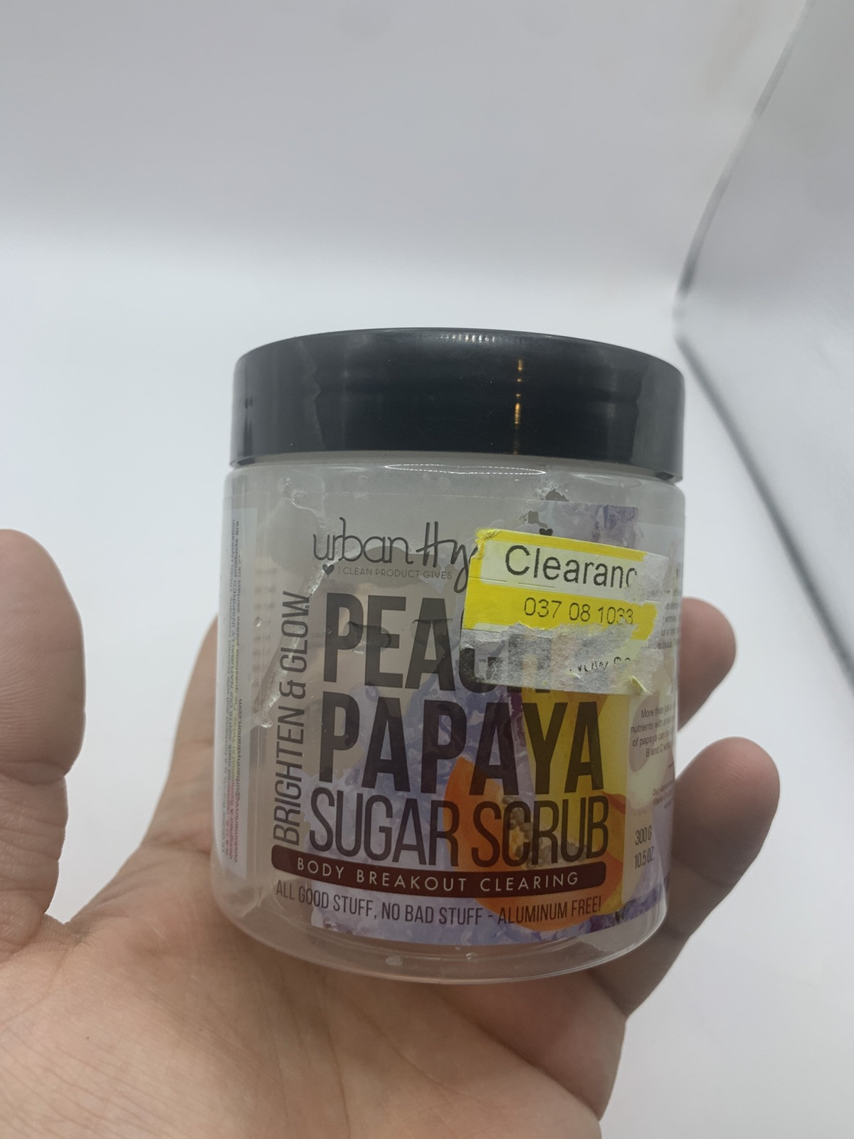 Urban Hydration Peach & Papaya Body Sugar Scrub 300g 10.5oz New Sealed ST