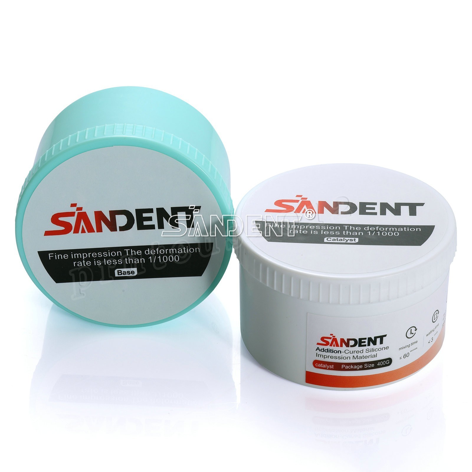 SANDENT Putty Regular Set Dental Impression Material Base & Catalyst 2 Scoops