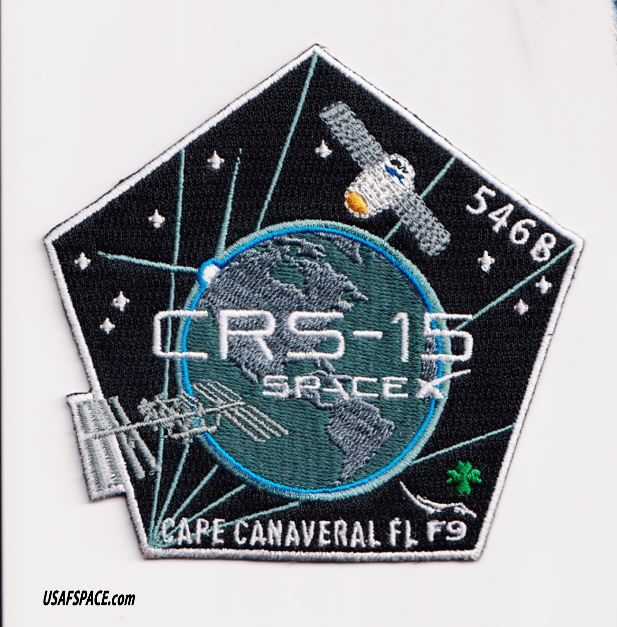 Authentic CRS-15 SPACEX FALCON-9 DRAGON ISS NASA RESUPPLY Mission Employee PATCH