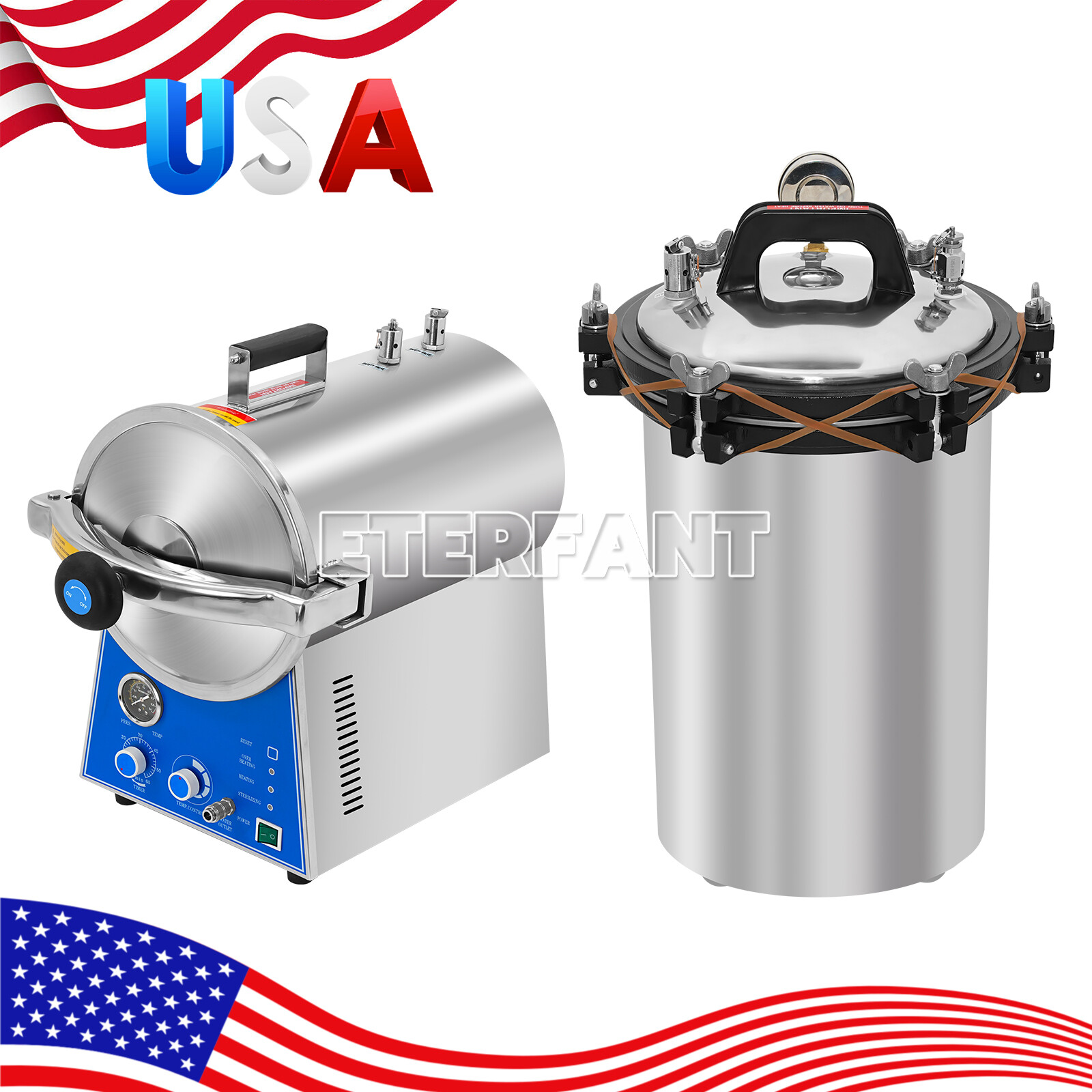 ETERFANT 24L Dental Medical Steam Sterilizer Autoclave Sterilizer Portable US