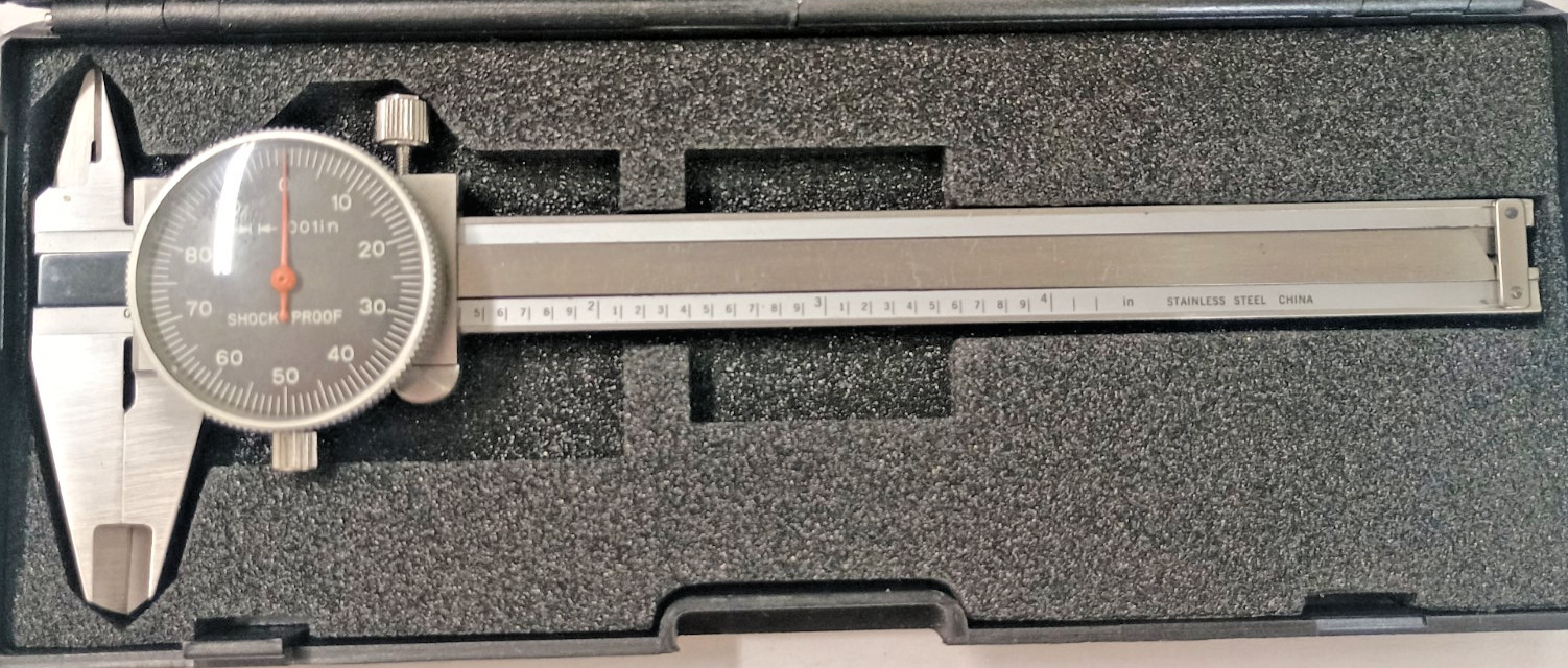 4" Dial Caliper Black Face .001" Stainless Steel 10B-S004