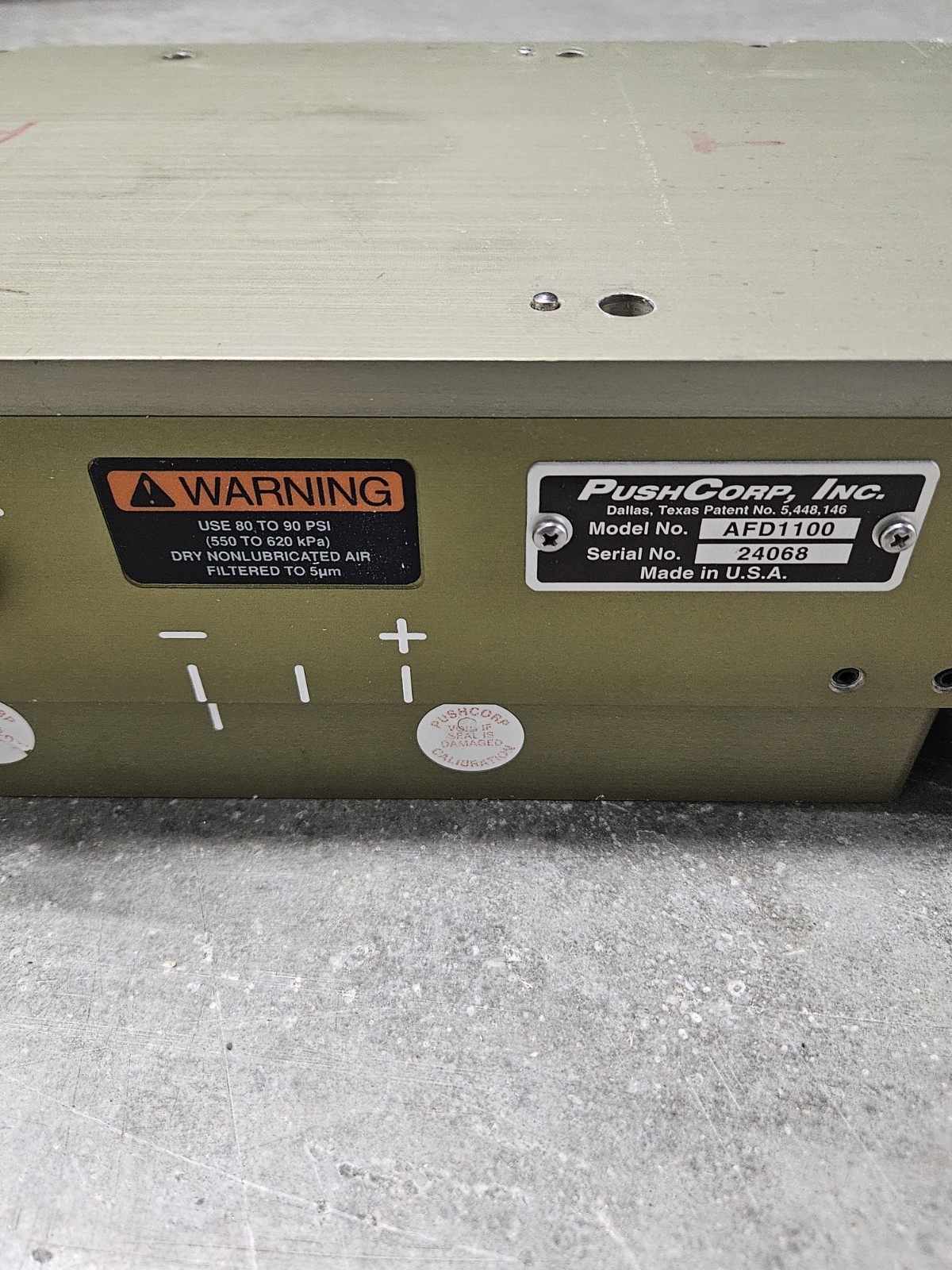PushCorp AFD1100 Active Compliance Force Device For Robotics UNTESTED FOR PARTS