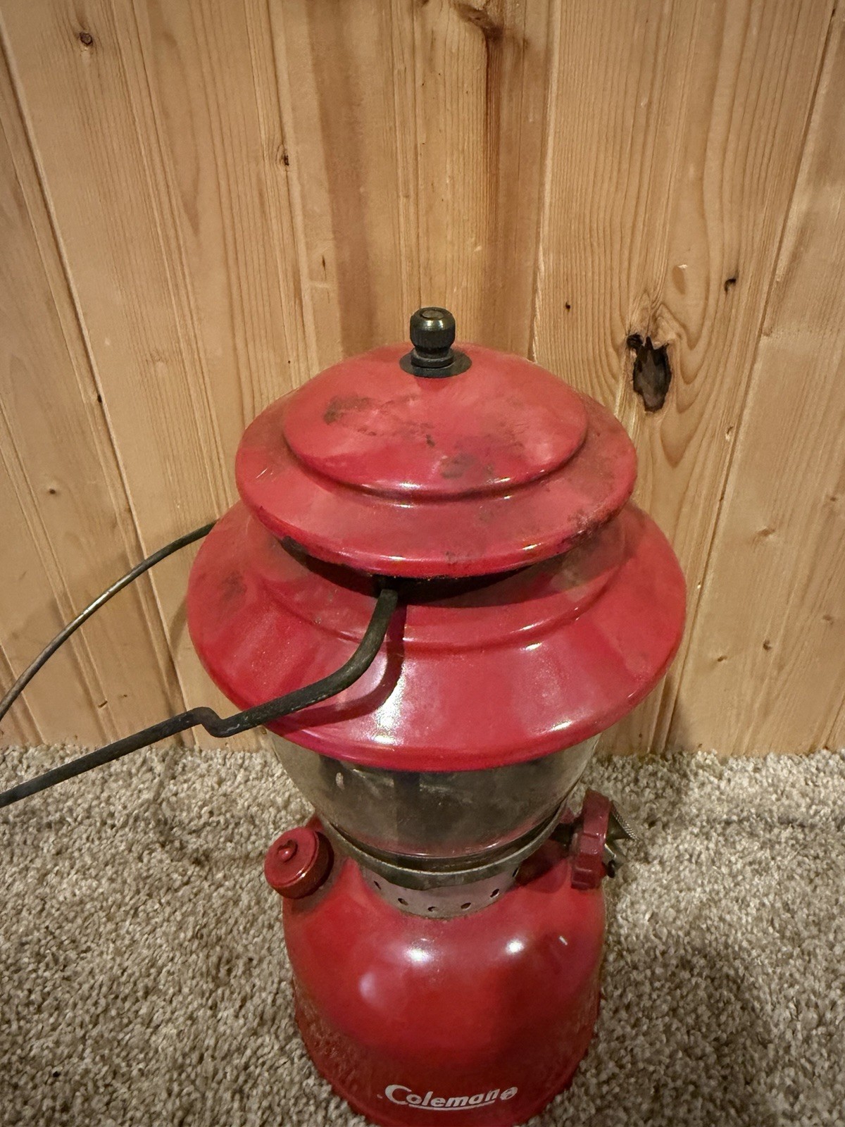 Vintage 1963 Coleman 200A Red Lantern Single Mantle Dated 8-63