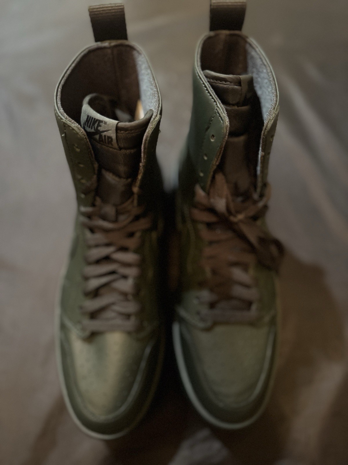 NIKE Air Jordan 1 Brooklyn FJ5737-300 Deepest Green/Black Boots Sz 11 Womens New