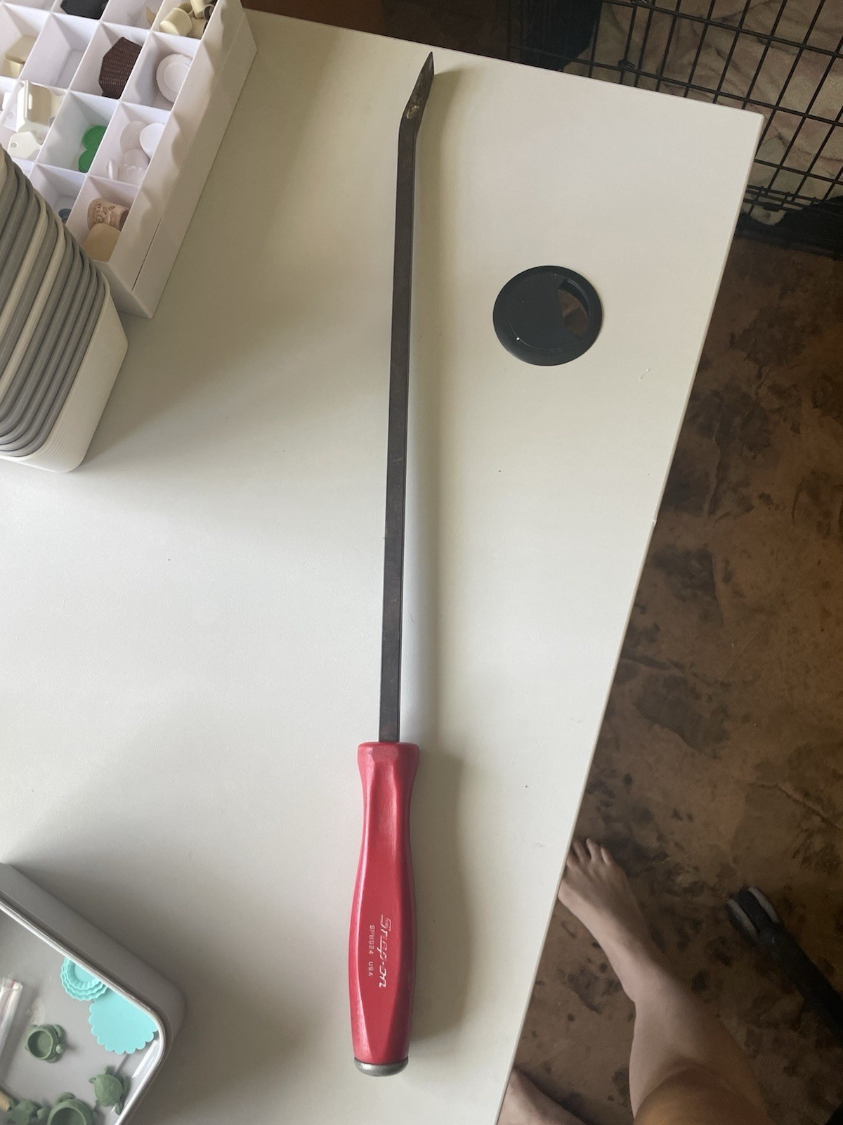 Vintage Snap on SPBS24 24 Inch Striking Pry Bar USA RED Handle
