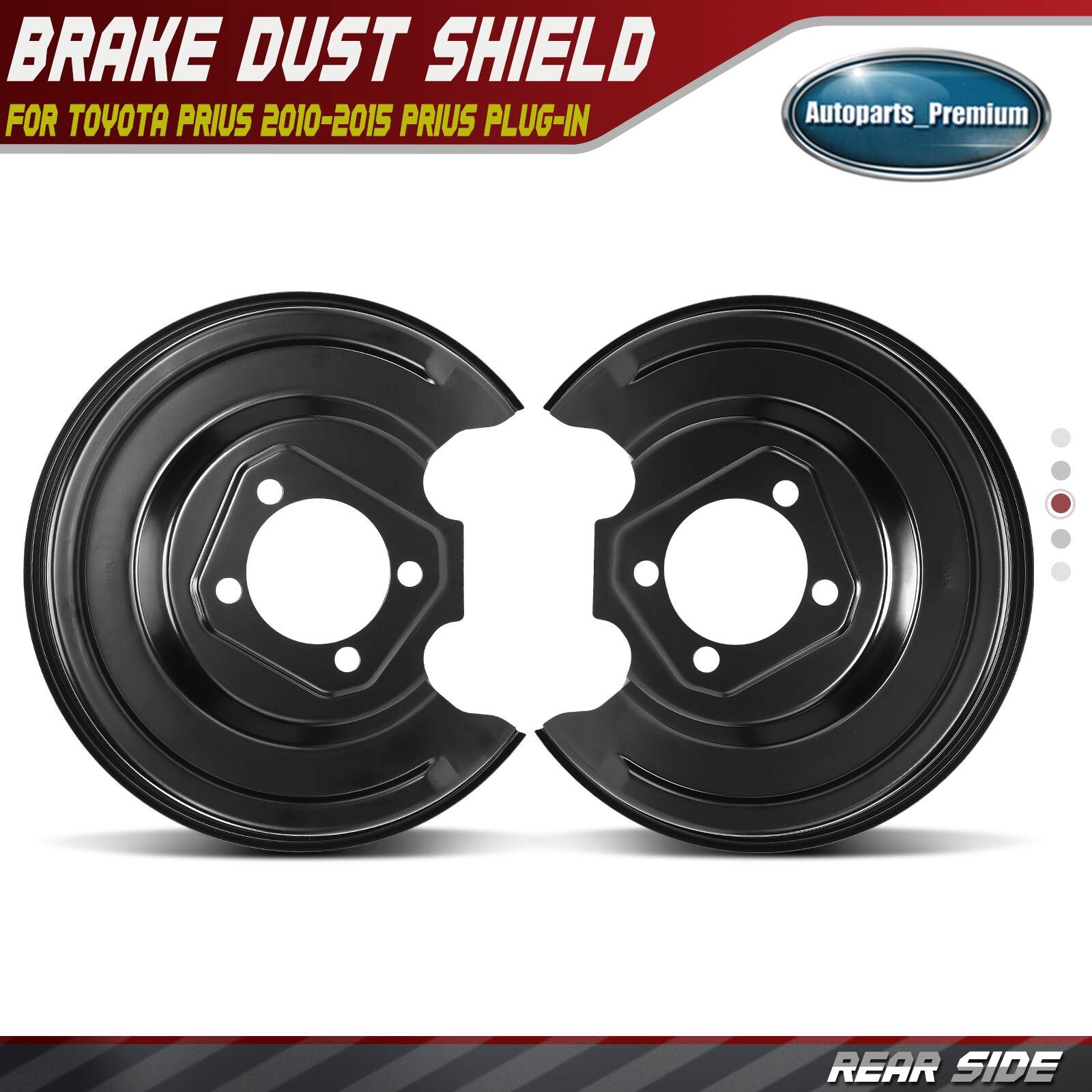 2Pcs Rear Brake Dust Shield for Toyota Prius 2010-2015 Prius Plug-In 2012-2015