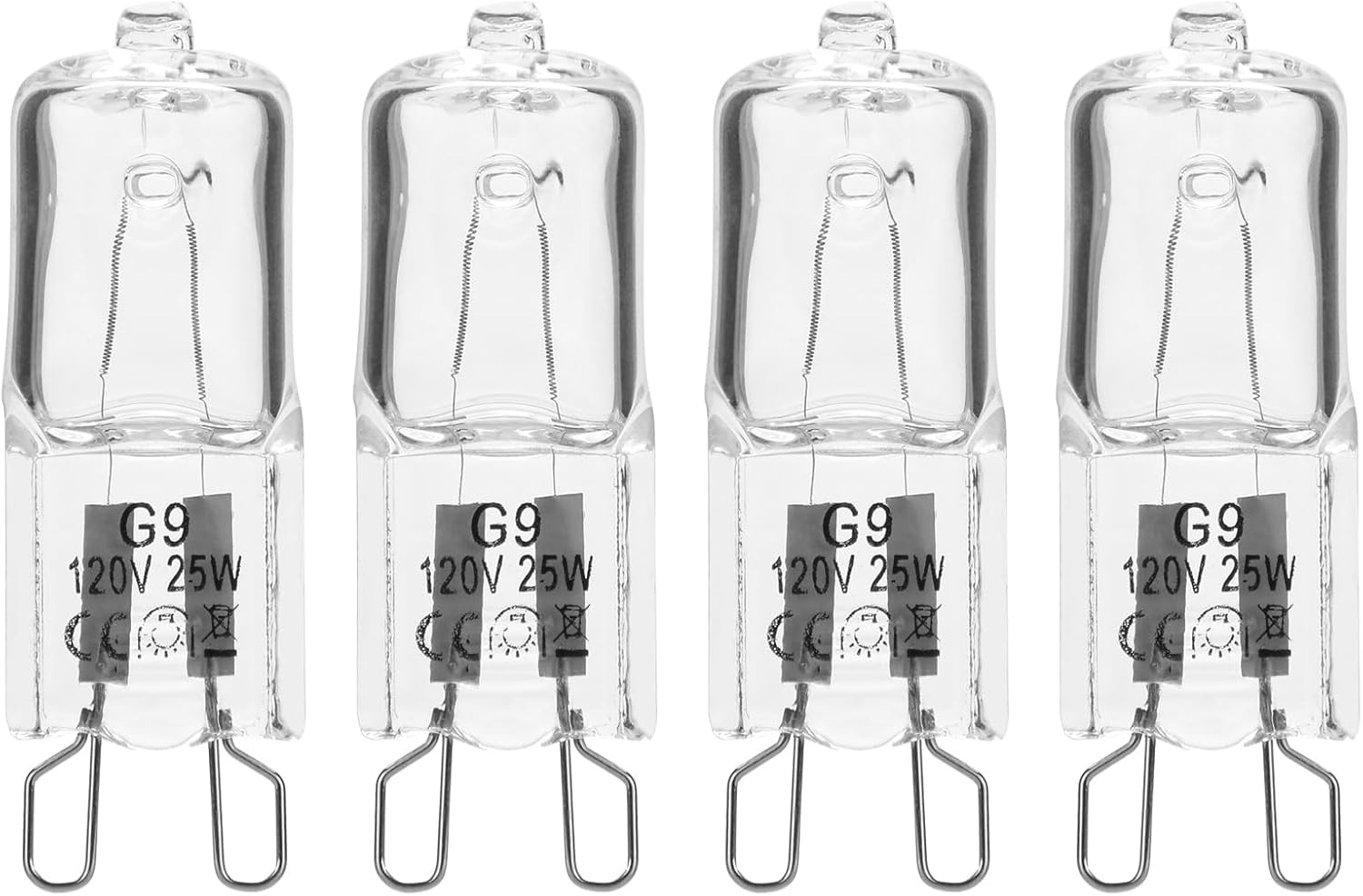 Halogen Bulb Compatible with Whirlpool Microwave Oven, G9 4 Pack, Warm White