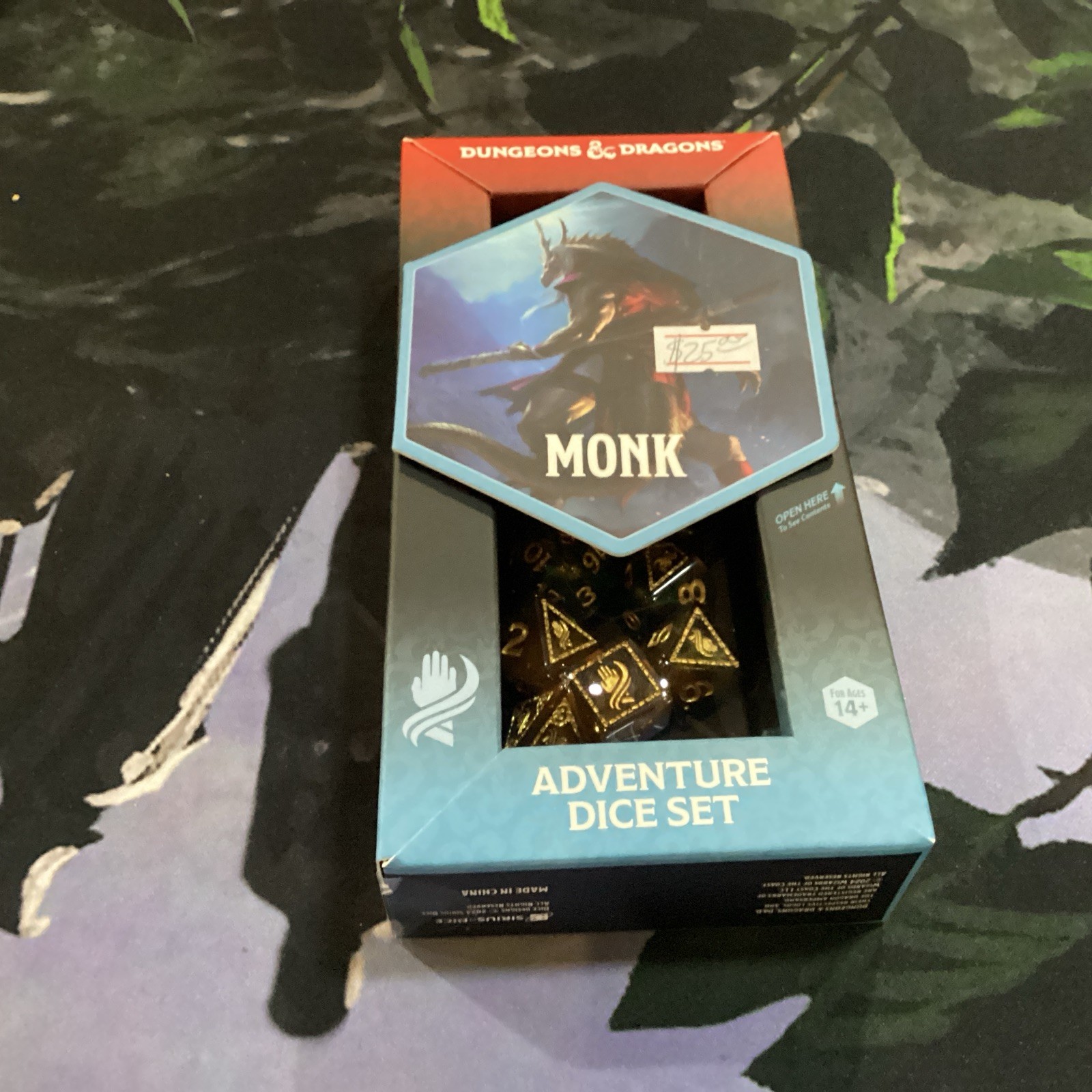 Monk Class Dice - Set of 12 Blue Gold - Sirius Dice D&D RPG