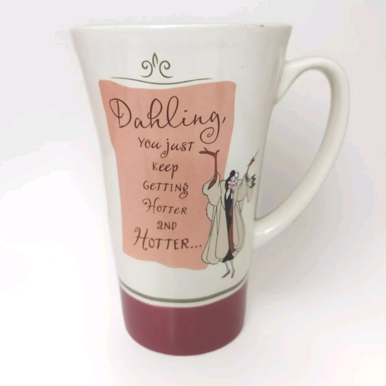 Hallmark Cruella De Vil Happily Ever After Disney Mug Dalmatians Dahling Hotter