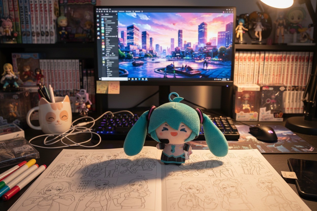 Original Hatsune Miku Double Ponytail Rotation Plush Doll Doll Bag Pendants