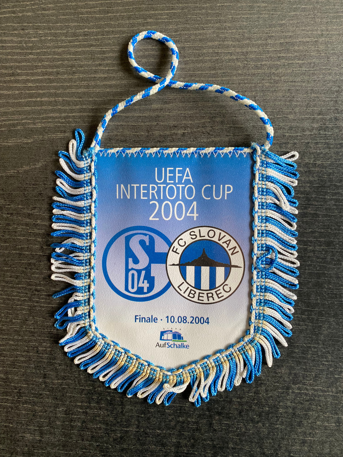 Pennant/Banner UEFA Intertoto Finale 10.08.2004 FC Schalke 04 - Slovan Liberec