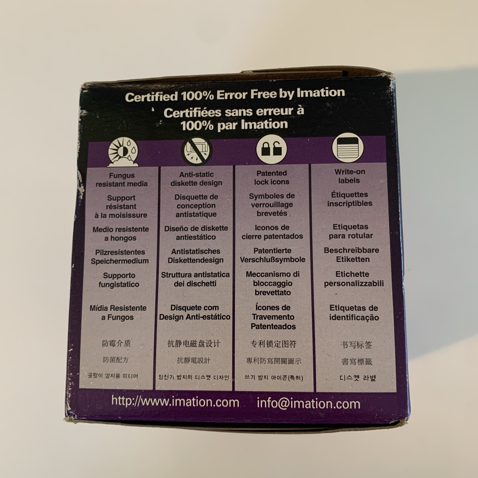 IMATION Diskettes 2HD, 1.44 MB IBM Format 3.5” 25 Pack NEW Sealed Box NOS 1998