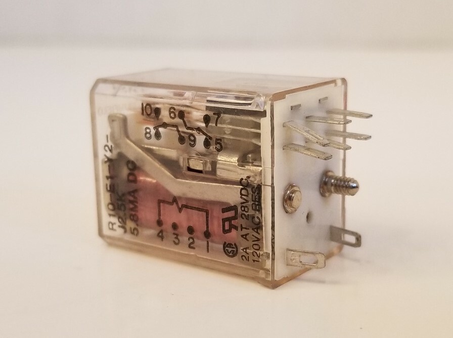 POTTER & BRUMFIELD R10-E1-Y2-J2.5K Relay, 2A, 28 VDC, Lot of 2