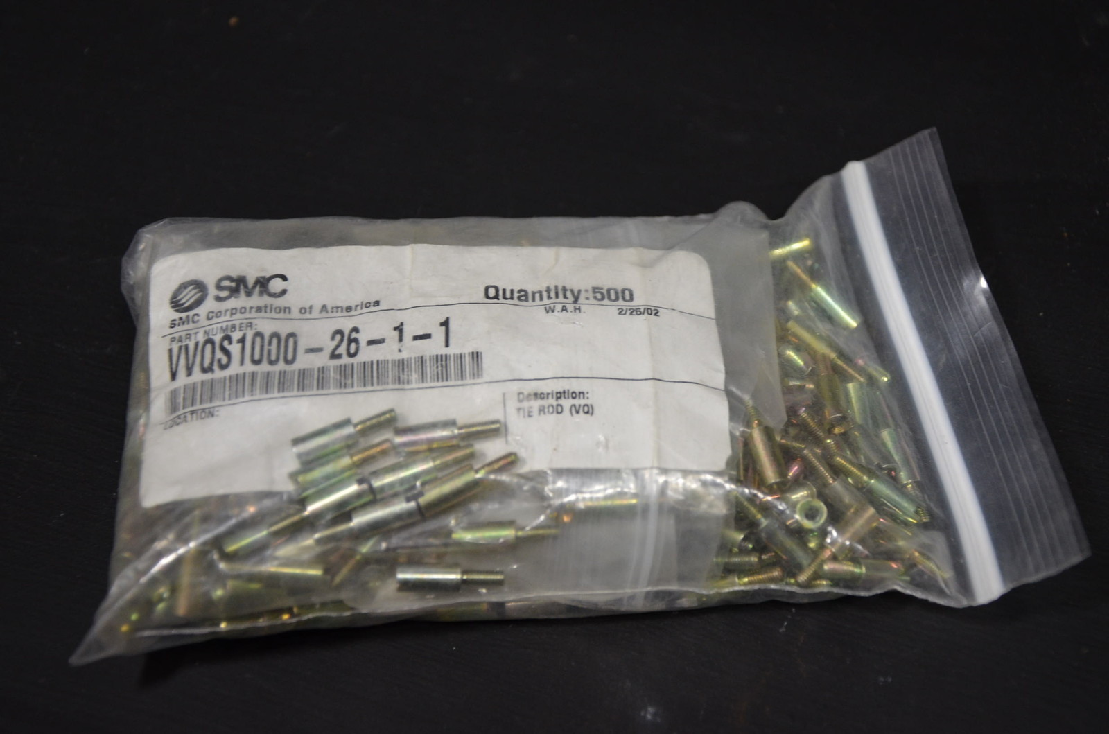 SMC VVQS1000-26-1-1 VVQS1000 VVSQ11 4 & 5 Port Solenoid Valve Tie Rod Lot of 20
