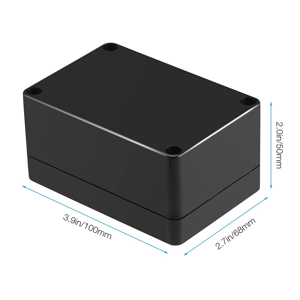 Project Box 2 Pack Waterproof ABS Junction Box Enclosure IP65 Black