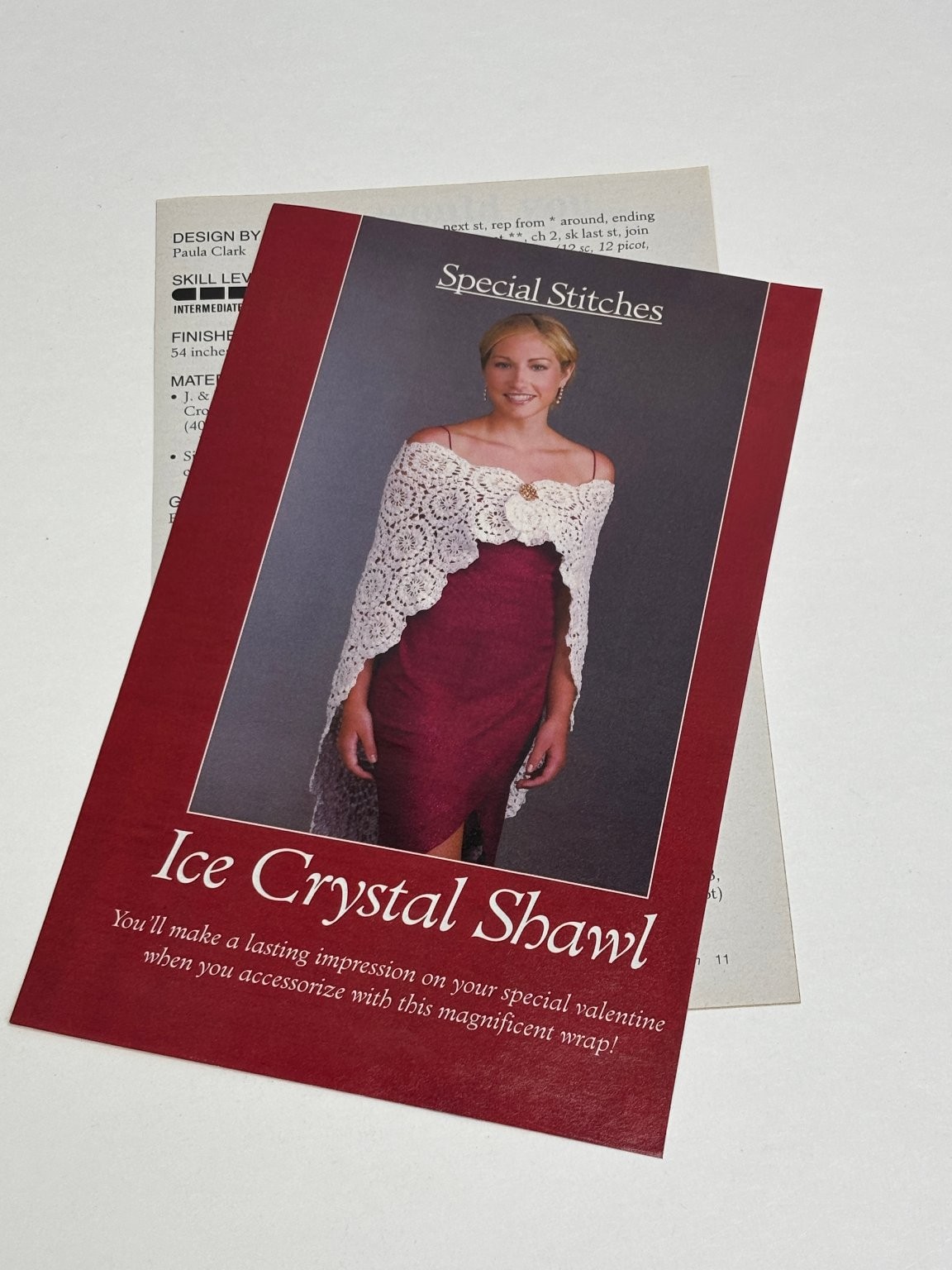 Ice Crystal Shawl Crochet Pattern Intermediate Magazine Pages