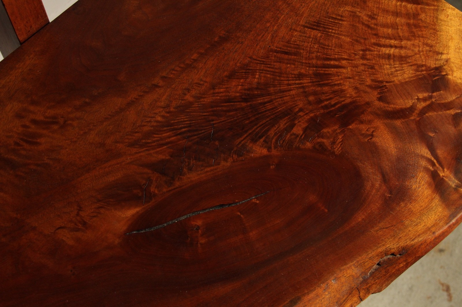 Studio Live-Edge Walnut Bench by Gino Russo, 1970s