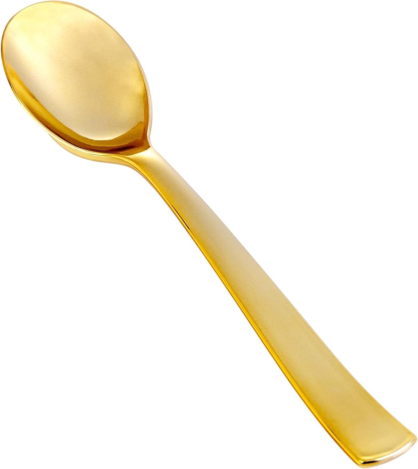 Gold Plastic Spoons - Heavy Duty Plastic Spoons - Heavyweight Gold