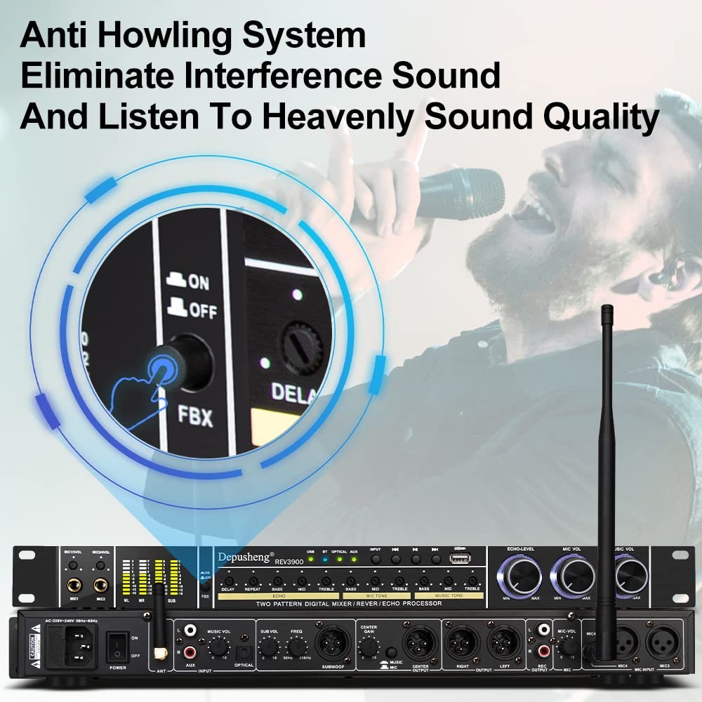 REV3900 Pre Effector Professional KTV Household Karaoke Multieffects Processo...