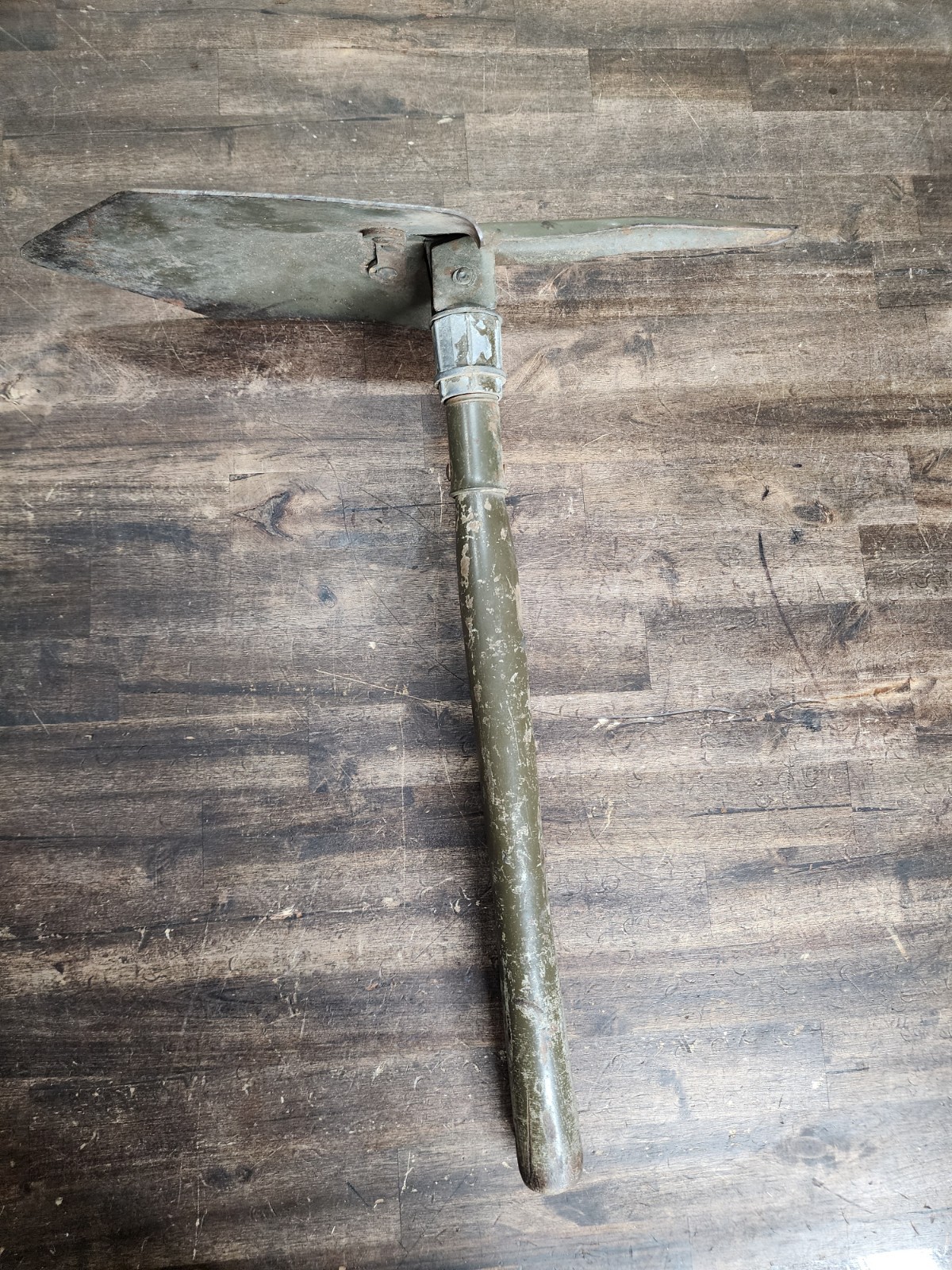 Vintage TAIWAN Military Foldable Trench Entrenching Shovel Pick Tool 1970s