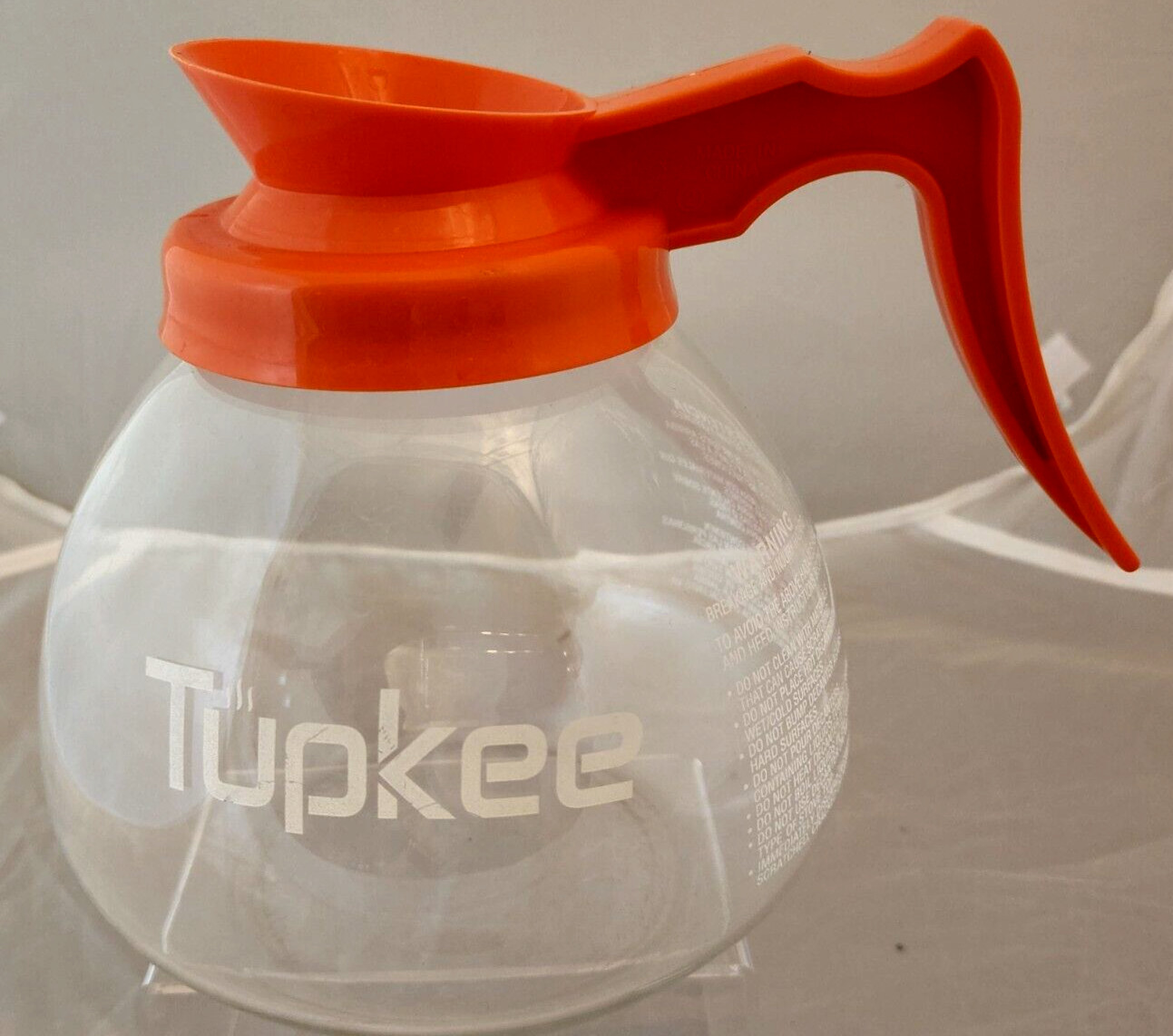 Tupkee Commercial Coffee Pot Decanter 64oz Coffee Pot Replacement Orange NICE