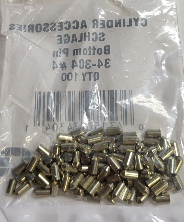 (100-Pk) Schlage Allegion Everest Series Bottom Pin Nickel Silver #4 34-304