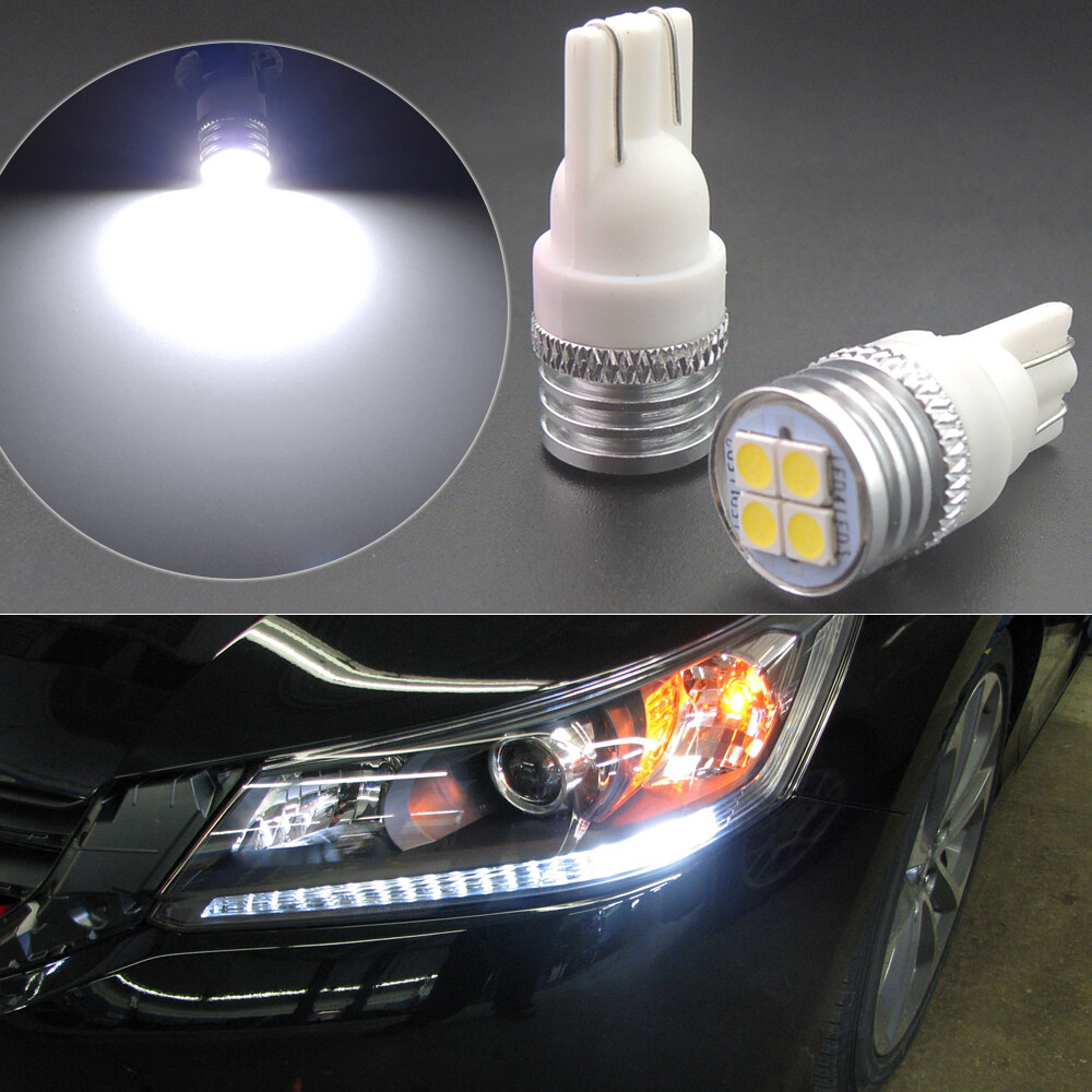2pcs 6000K HID White 168 LED Parking Strip Light Bulb for Honda Accord 2013-2015