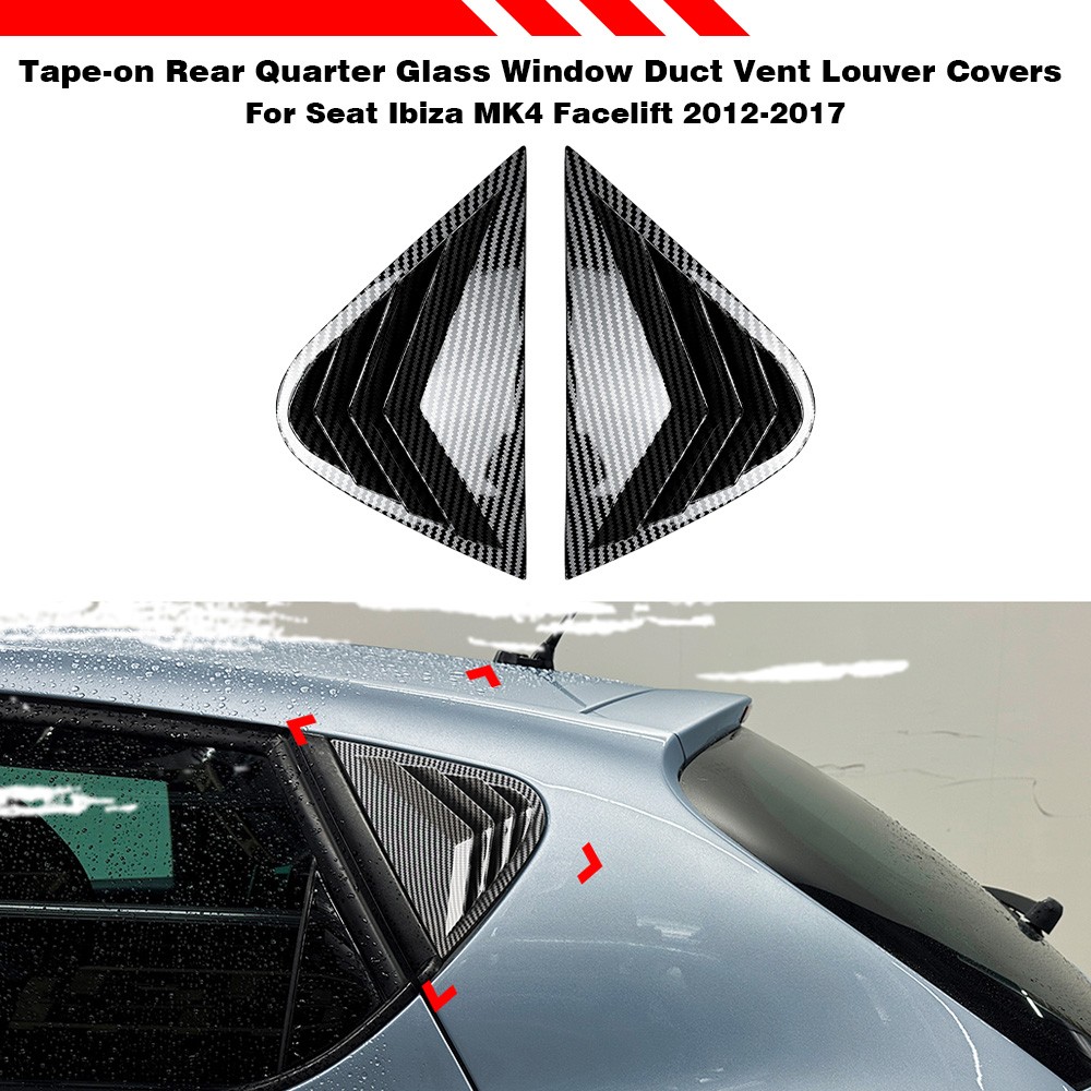 Rear Side Window Louver Cover For Seat Ibiza MK4 Facelift 2012-2017