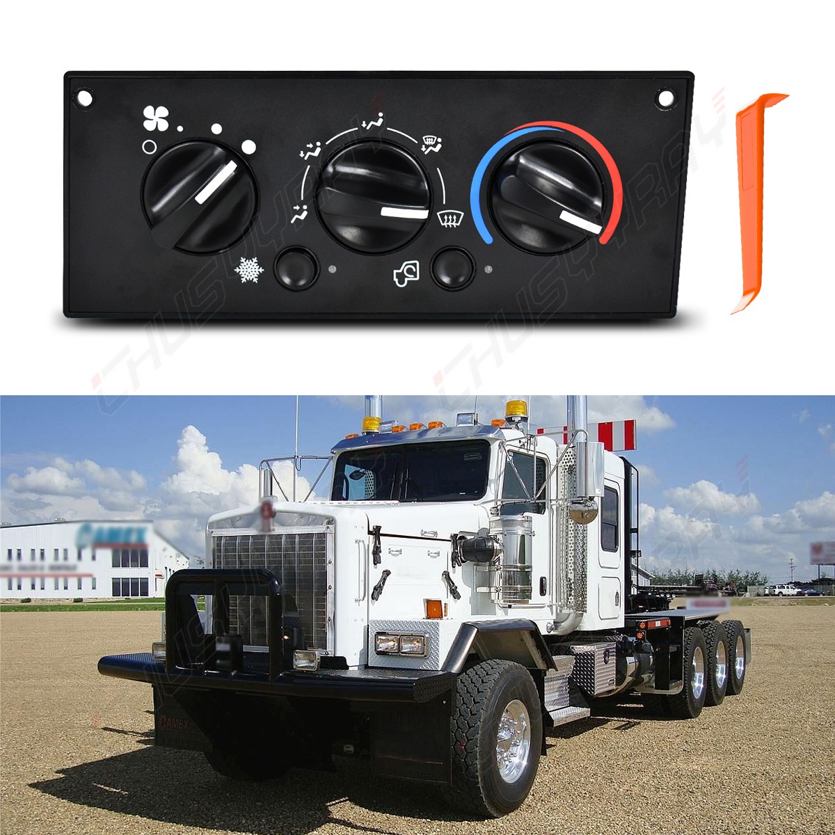 For Peterbilt 379 Truck A/C Heater Climate Control Module Panel Switch Q21-6119