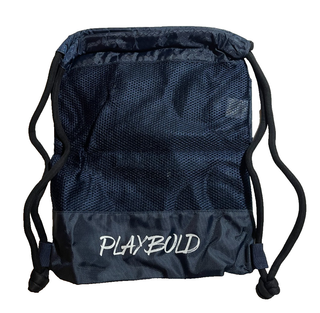 Playbold Drawstring Gym Sack / Yoga Bag – Mesh Ventilated – New