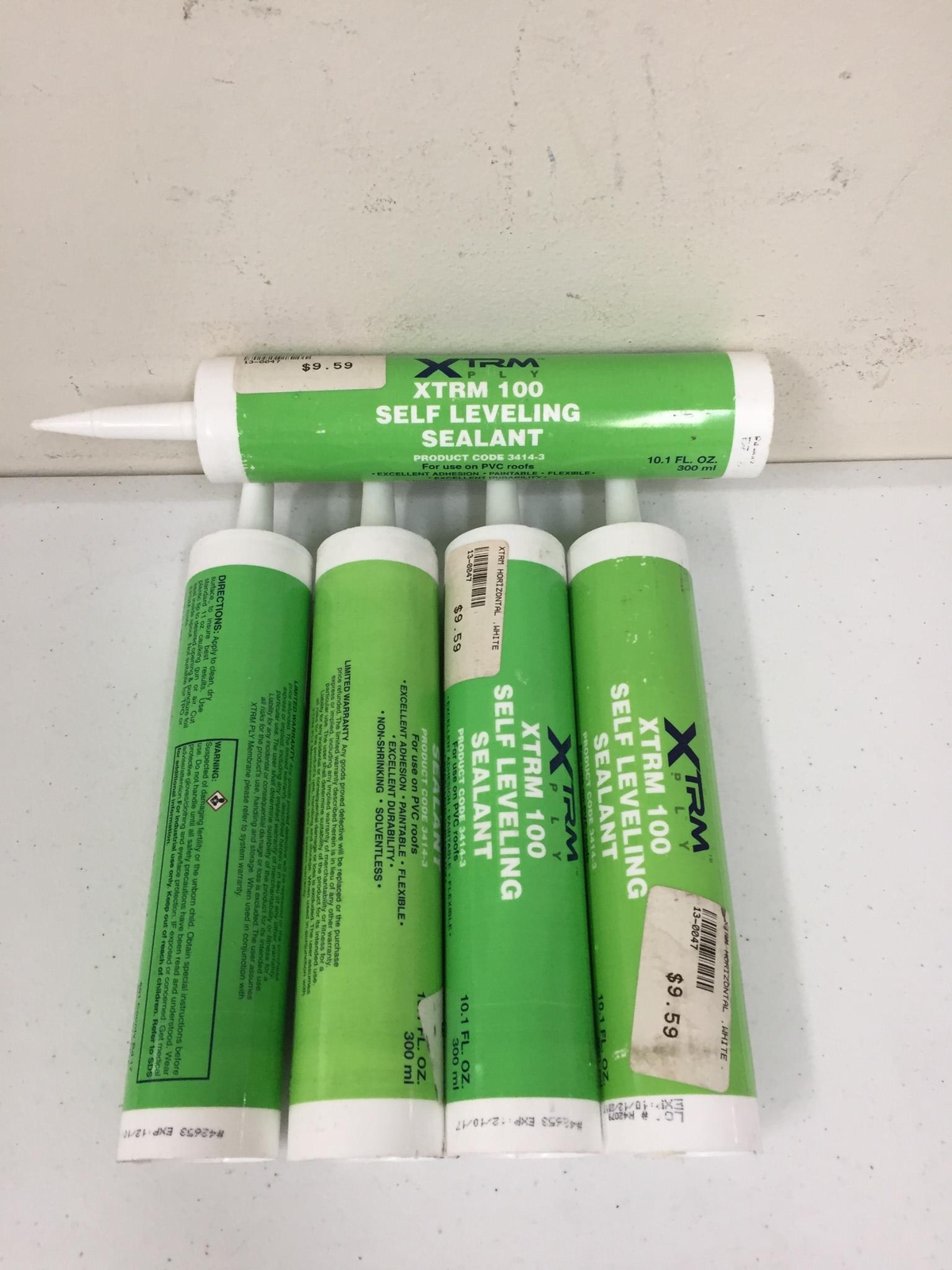 Lot Of 5 XTRM 100 Self Leveling PVC Roof Sealant 3141-3 10.1 OZ Tubes Expired