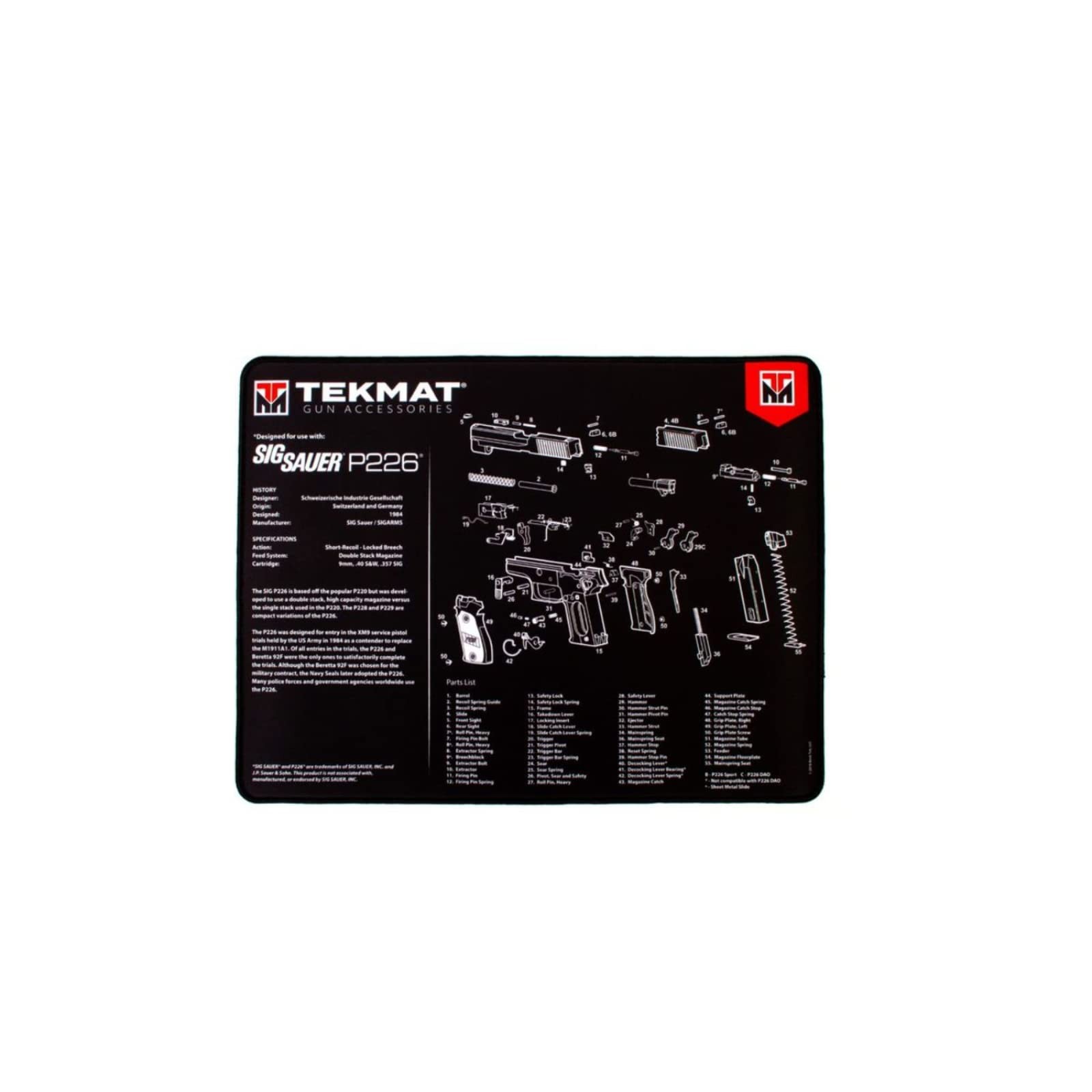 TEKMAT 20"x15" Ultra Handgun Cleaning Mat - SIG SAUER P226