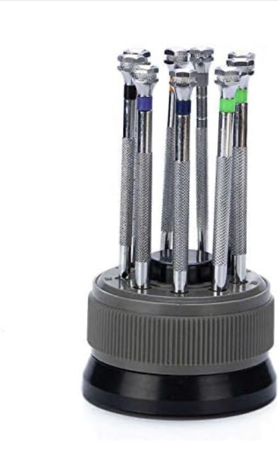 Professional Watch Screwdriver Carousel Base Stand No Tools for Holding 9 PCS