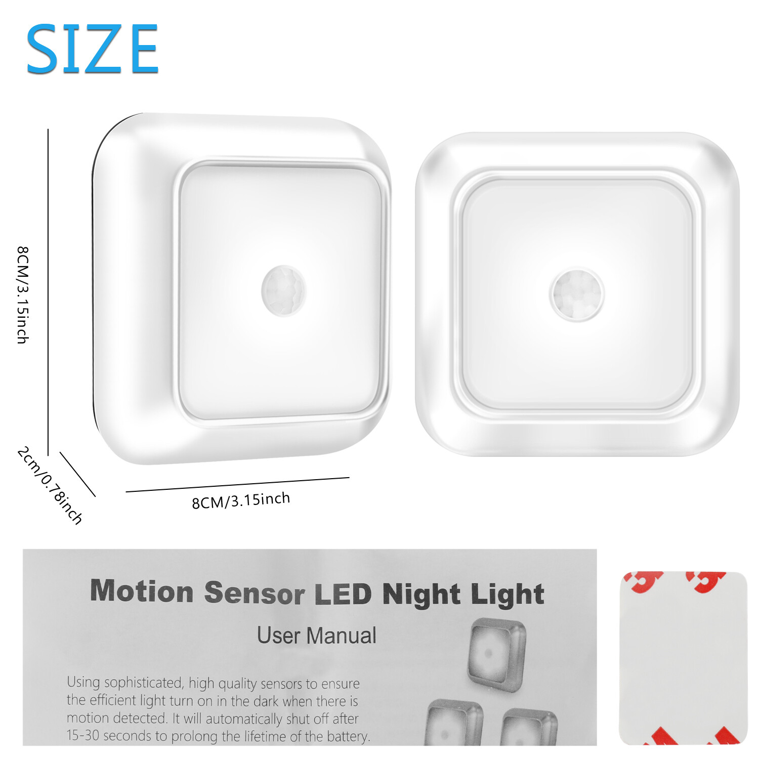 Battery Powered LED Closet Light- Motion Sensor Wall Lamp for Cabinets&Night Use