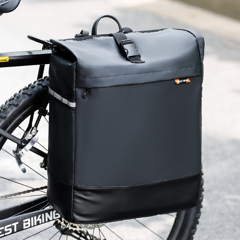 WEST BIKING Waterproof Bike Single Pannier Bag Bicycle Rack Pack Bag 30L 1pcs