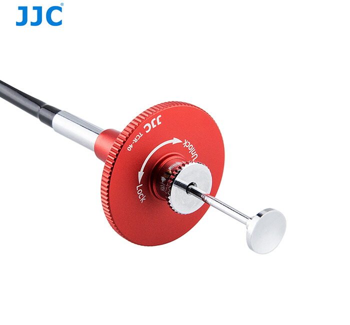 JJC TCR-40R Red/ Black 40cm Premier Threaded Mechanical Cable Release
