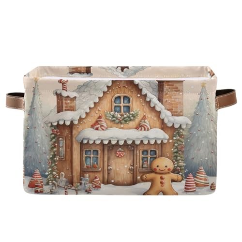 Christmas Storage Basket, Christmas Snow Gingerbread Man 1 Christmas 6