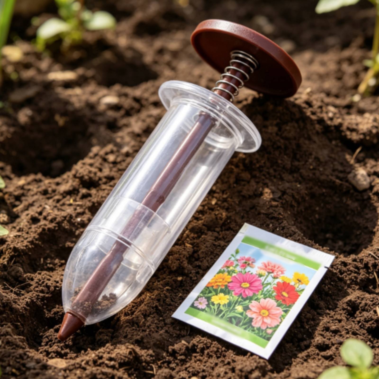 Handheld Sower Precise Sowing Handheld Dispenser Portable for Pots