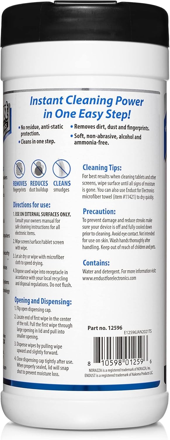 Touchscreen cleaning wipes, Great tablet wipes, 70 count