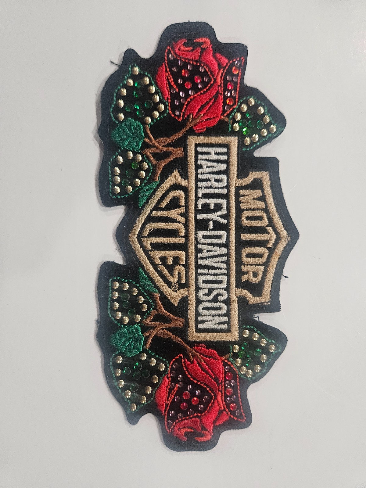 Harley Davidson Jewel Rose Patch. (6in x 3in) Good Condition. See Pics.