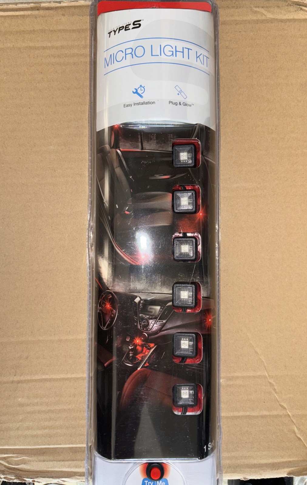 Type S Micro Light Kit Red Includes 12 Volt Adapter - New & Sealed
