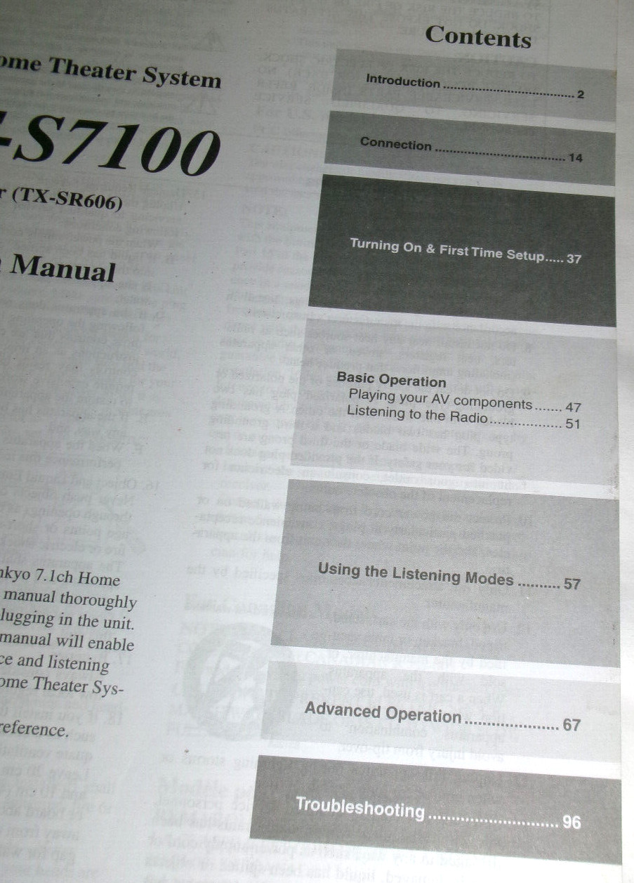 Onkyo HT-S7100 Instruction Manual