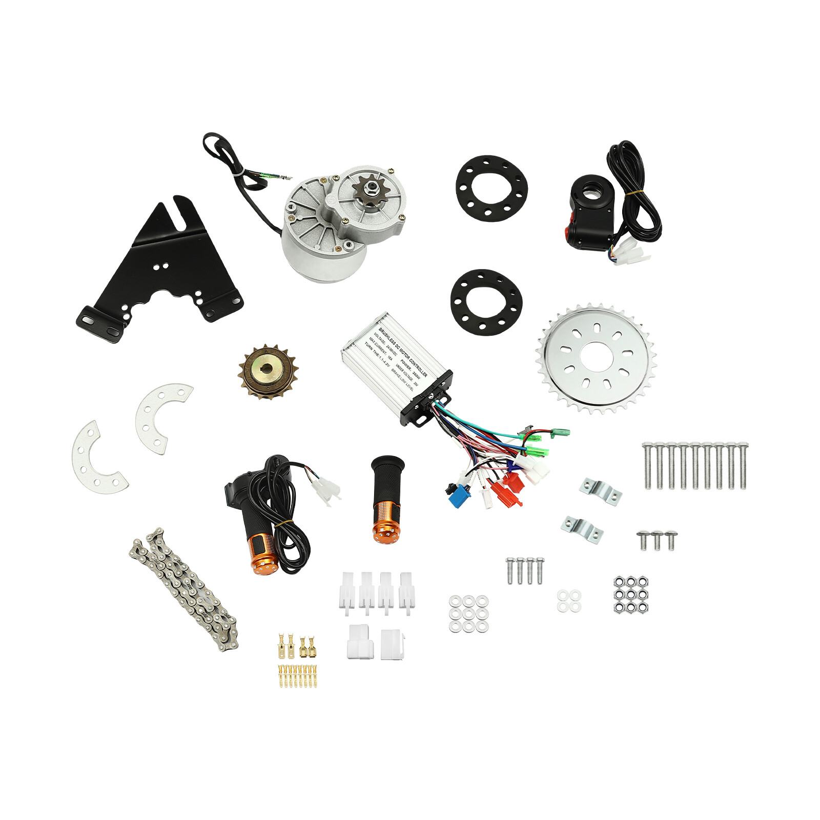 350W 36V DC Digital Electric Bicycle Brushless Motor Kit E-Bike Conversion Set