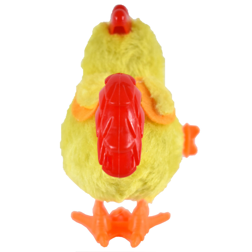 Wind Up Jumping Hopping Chicken Easter Egg Yellow Rooster