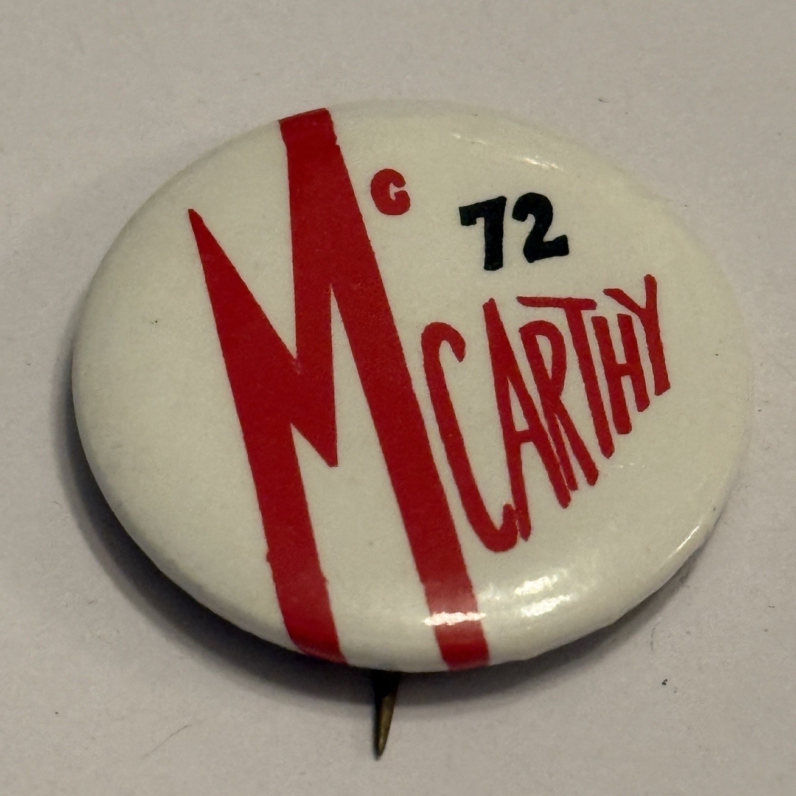 Eugene McCarthy 72’ Political Campaign Button Pinback