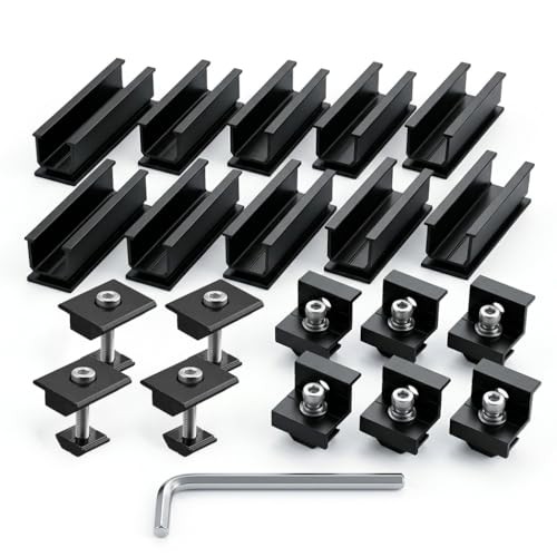Solar Panel Mounting Kit for Thickness 1.18"/1.38" Panels, with 4pcs-panel
