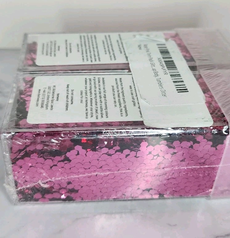 Rose pink Super Chunky Craft Glitter Shaker 110g Hemway tumler Art 2pcs 1/8" 3MM