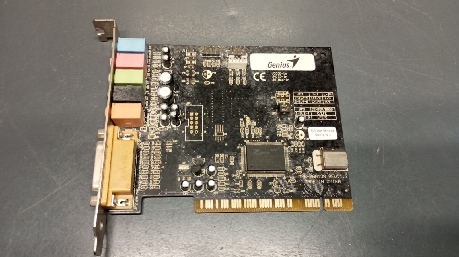 Genius Sound Maker Value 5.1 PCI Sound Card Used – Untested – Sold As-Is