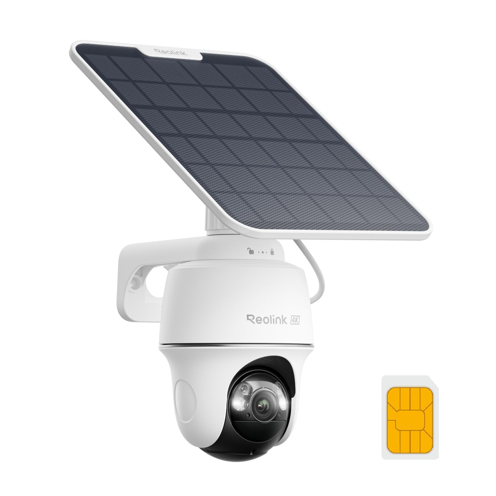 4K LTE Cellular Security Camera Wireless Outdoor, No WiFi 3G/4G Solar Powered...